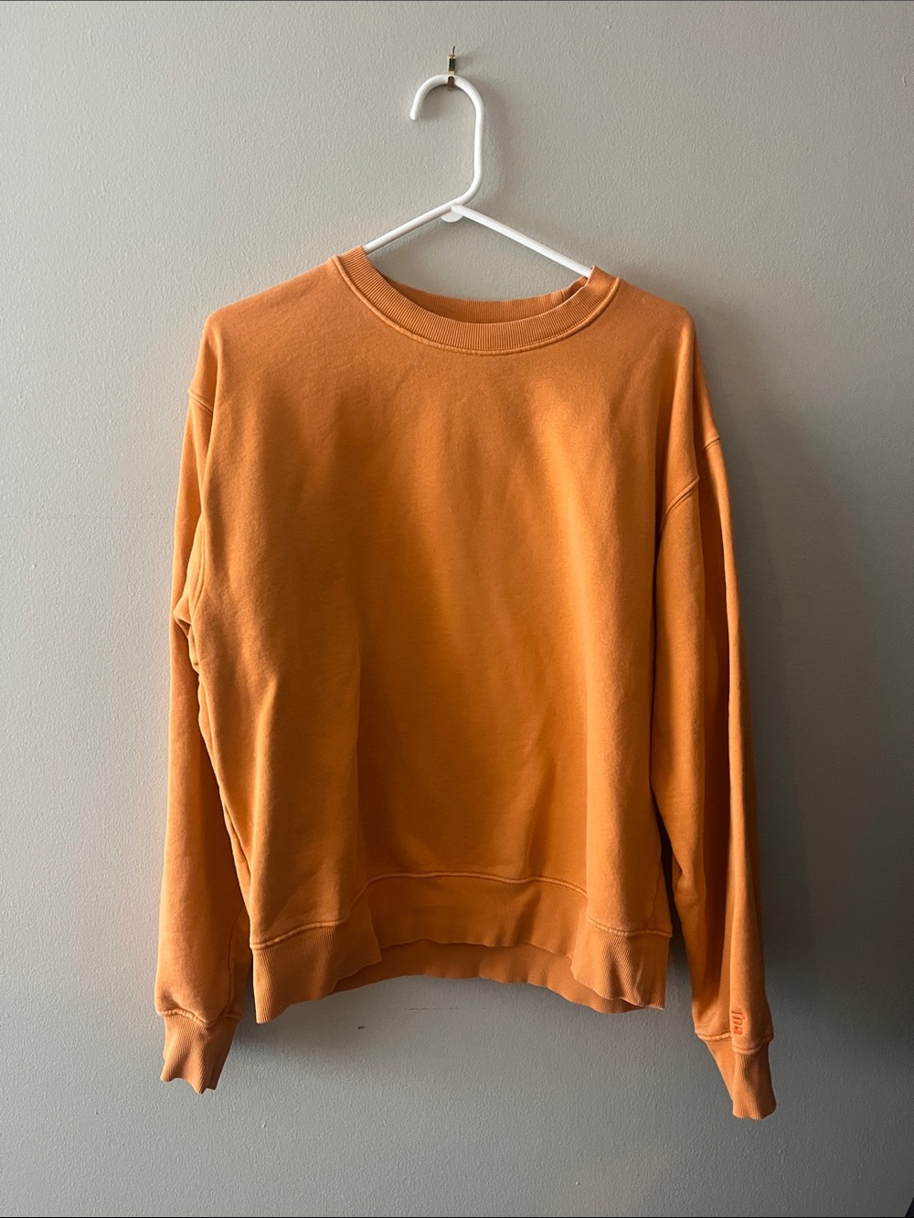 TNA Aritzia CozyFleece Orange Crewneck Sweatshirt